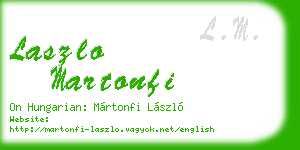 laszlo martonfi business card